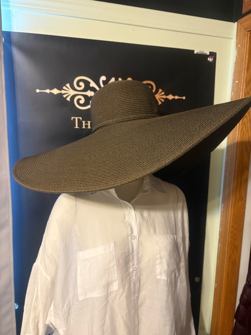 Scala Wide-Brim Straw Sun Hat in Brown